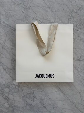 Jacquemus Large Paper Shopping Bag with Ribbon Handles